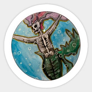 Mermaid Skeleton Sticker